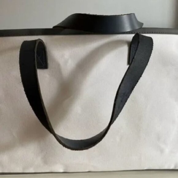 “Dogs Over People” Large Canvas Tote Bag – Neutral Farmhouse Style - Picture 6 of 6